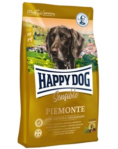 Supreme Piemonte Sensible Nutrition для взрослых собак всех пород при аллергии с уткой морской рыбой Happy dog