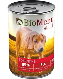 Adult для взрослых собак с говядиной 410 гр Biomenu