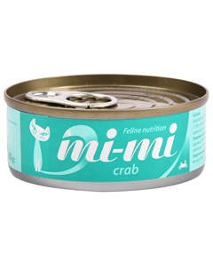 Для кошек и котят с тунцом и мясом краба в желе 80 гр Mi-mi