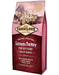 Carnilove Cat Salmon Turkey For Kittens беззерновой для котят с лососем и индейкой 6 кг Brit*