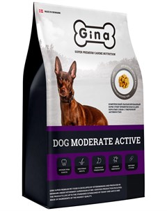 Dog Moderate Active для взрослых собак с умеренным уровнем активности курицей и рисом 18 кг Gina