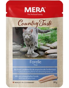 Country Taste Cat Forelle беззерновые для взрослых кошек с форелью 85 гр х 12 шт Mera