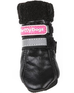 Сапоги для собак кожаные на флисе зимние черные Fmd618 2017 Bl 1 For my dogs