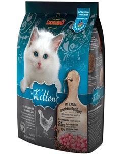Kitten для котят беременных и кормящих кошек с курицей 0 4 кг Leonardo