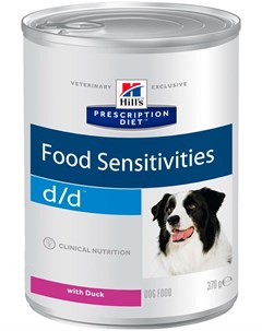 Hill s Prescription Diet D d Duck для взрослых собак при пищевых аллергиях с уткой 370 гр 370 гр Hill`s