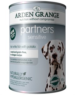Partners Sensitive для взрослых собак при аллергии с рыбой и картофелем 395 гр Arden grange