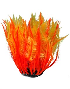 Декор для аквариума Коралл силиконовый желто красный 4 х 4 х 12 см 1 шт Vitality