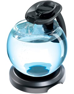Аквариум Cascade Globe Duo Waterfall круглый с Led светильником 6 8 литра черный 1 шт Tetra