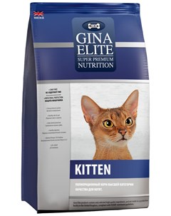 Elite Kitten для котят с птицей и белой рыбой 0 4 кг Gina