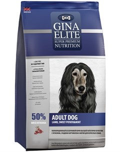 Elite Grain Free Adult Dog Lamb Sweet Potato Mint беззерновой для взрослых собак с ягненком сладким  Gina