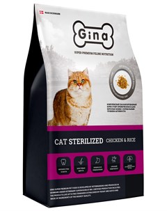 Cat Sterilized Chicken Rice для взрослых кастрированных котов и стерилизованных кошек с курицей и ри Gina