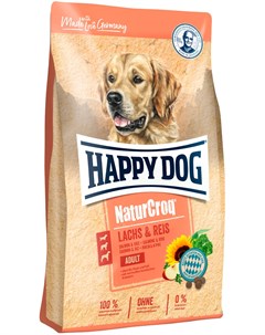 Naturcroq Lachs Reis для взрослых собак всех пород с чувствительным пищеварением с лососем и рисом 1 Happy dog