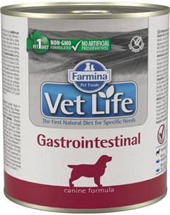 Vet Life Canin Gastrointestinal для взрослых собак при заболеваниях желудочно кишечного тракта 300 г Farmina