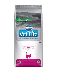 Vet Life Feline Struvite для взрослых кошек при мочекаменной болезни струвиты 10 кг Farmina