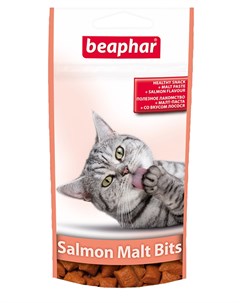 Лакомство Malt bits With Salmon для кошек подушечки для вывода шерсти с лососем 35 гр Beaphar