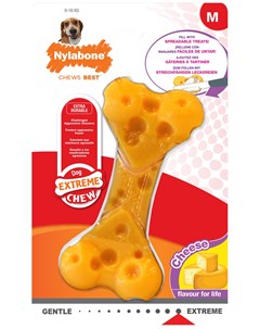 Игрушка для собак Dura Chew Cheese Bone косточка экстра жесткая с ароматом сыра M 1 шт Nylabone