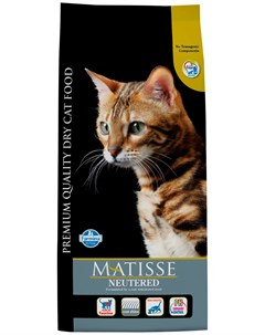 Neutered для взрослых кастрированных котов и стерилизованных кошек с курицей 20 кг Matisse