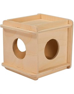 Игрушка для грызунов кубик малый деревянный 10 х 10 х 11 5 см 1 шт Дарэлл
