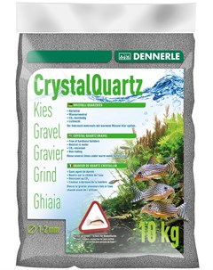 Грунт для аквариума Crystal Quartz Gravel темно серый 1 2 мм 5 кг Dennerle