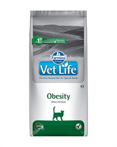 Vet Life Feline Obesity для взрослых кошек при ожирении 0 4 кг Farmina