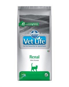 Vet Life Feline Renal для взрослых кошек при почечной недостаточности 0 4 кг Farmina