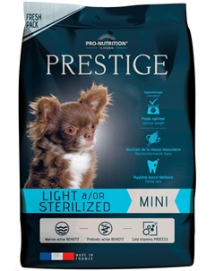Prestige Light sterilised Mini диетический для взрослых кастрированных и стерилизованных собак мален Flatazor