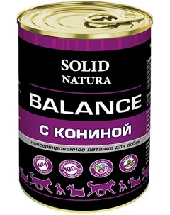 Balance для взрослых собак с кониной 340 гр х 12 шт Solid natura