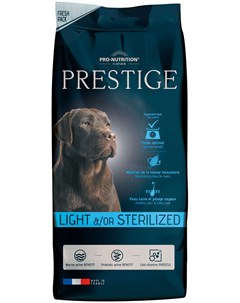 Prestige Light sterilised диетический для взрослых собак всех пород кастрированных и стерилизованных Flatazor