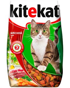 Мясной пир для взрослых кошек 1 9 1 9 кг Kitekat