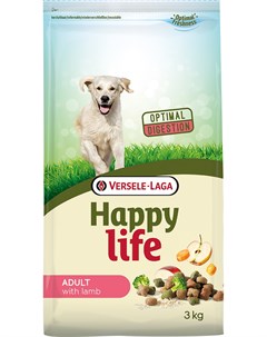 Happy Life Adult Lamb для взрослых собак всех пород с ягненком 3 кг Versele-laga