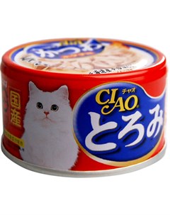 Ciao для взрослых кошек с гребешком мраморной вырезкой японского тунца бонито и парной курицей 80 гр Inaba