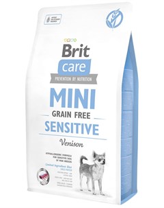 Care Mini Grain Free Sensitive беззерновой для взрослых собак маленьких пород при аллергии с оленино Brit*