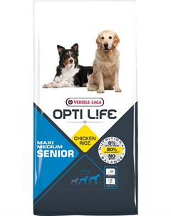 Opti Life Senior Medium Maxi для пожилых собак средних и крупных пород с курицей 12 5 кг Versele-laga