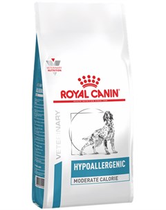 Hypoallergenic Moderate Calorie для взрослых собак при пищевой аллергии с умеренным содержанием кало Royal canin