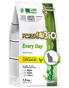 Cat Bio Everyday для взрослых кошек с курицей и водорослями 1 5 кг Forza10