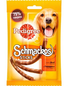 Лакомство Schmackos для собак мясные палочки с говядиной 33 гр 1 шт Pedigree