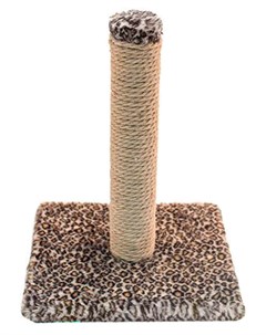 Когтеточка столбик для кошек джут мех 30 х 30 х 42 см 1 шт Eco