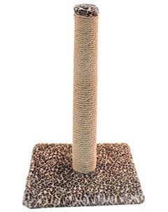 Когтеточка столбик для кошек джут мех 30 х 30 х 62 см 1 шт Eco