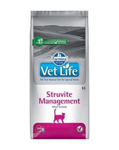 Vet Life Feline Struvite Management для взрослых кошек при мочекаменной болезни струвиты и цистите 0 Farmina