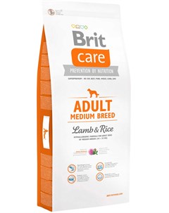 Care Adult Medium Breed Lamb Rice для взрослых собак средних пород с ягненком и рисом 12 12 кг Brit*