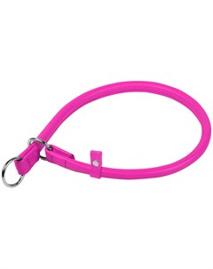 Ошейник удавка рывковый кожаный круглый для собак розовый 6 мм 30 см WauDog Glamour 1 шт Collar