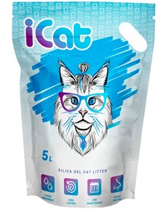 Наполнитель силикагелевый для туалета кошек 5 л Icat