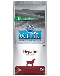 Vet Life Canin Hepatic для взрослых собак при заболеваниях печени 12 кг Farmina