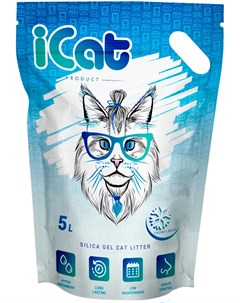 Snow Flakes наполнитель силикагелевый для туалета кошек 5 л Icat