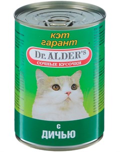 Cat Garant для взрослых кошек с дичью в соусе 415 гр х 24 шт Dr. alder's