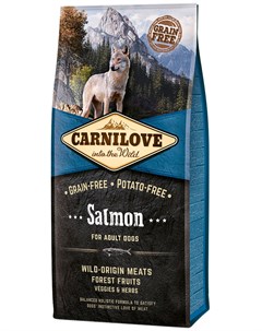 Carnilove Dog Adult Salmon беззерновой для взрослых собак всех пород с лососем 12 12 кг Brit*