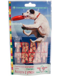 Лакомство Train Treat 1 для собак всех пород для дрессуры с уткой и тунцом 50 гр 1 шт Green qzin