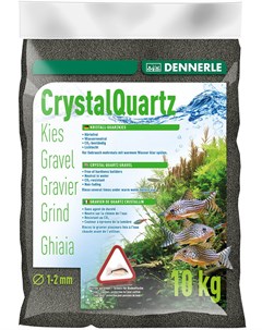 Грунт для аквариума Crystal Quartz Gravel черный 1 2 мм 10 кг Dennerle