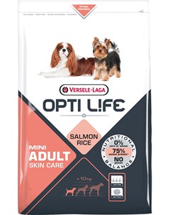Opti Life Skin Care Adult Mini для взрослых собак маленьких пород с чувствительной кожей с лососем и Versele-laga