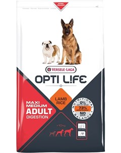 Opti Life Digestion Adult Medium Maxi для взрослых собак средних и крупных пород с чувствительным пи Versele-laga